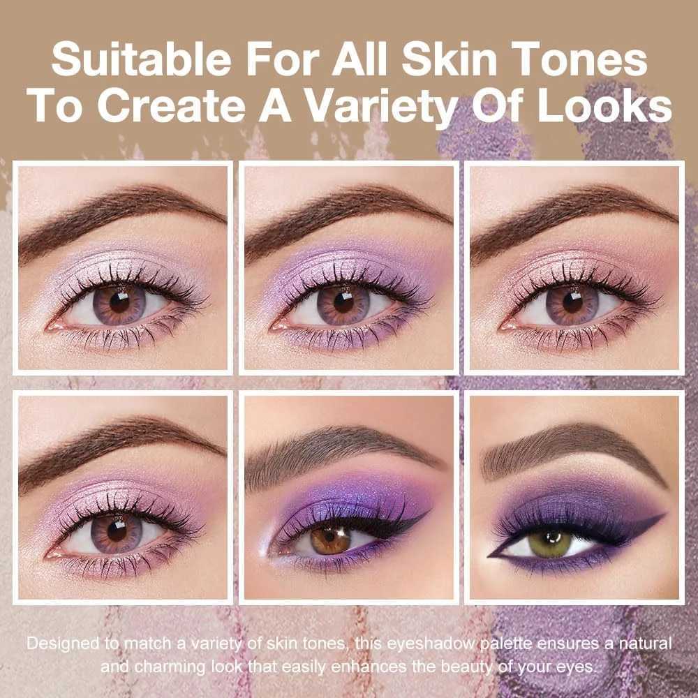 9-color Purple Series Eyeshadow Palette Multi-Color Matte Shimmer Finishes Long-lasting And Non-fading Daily Makeup H260327