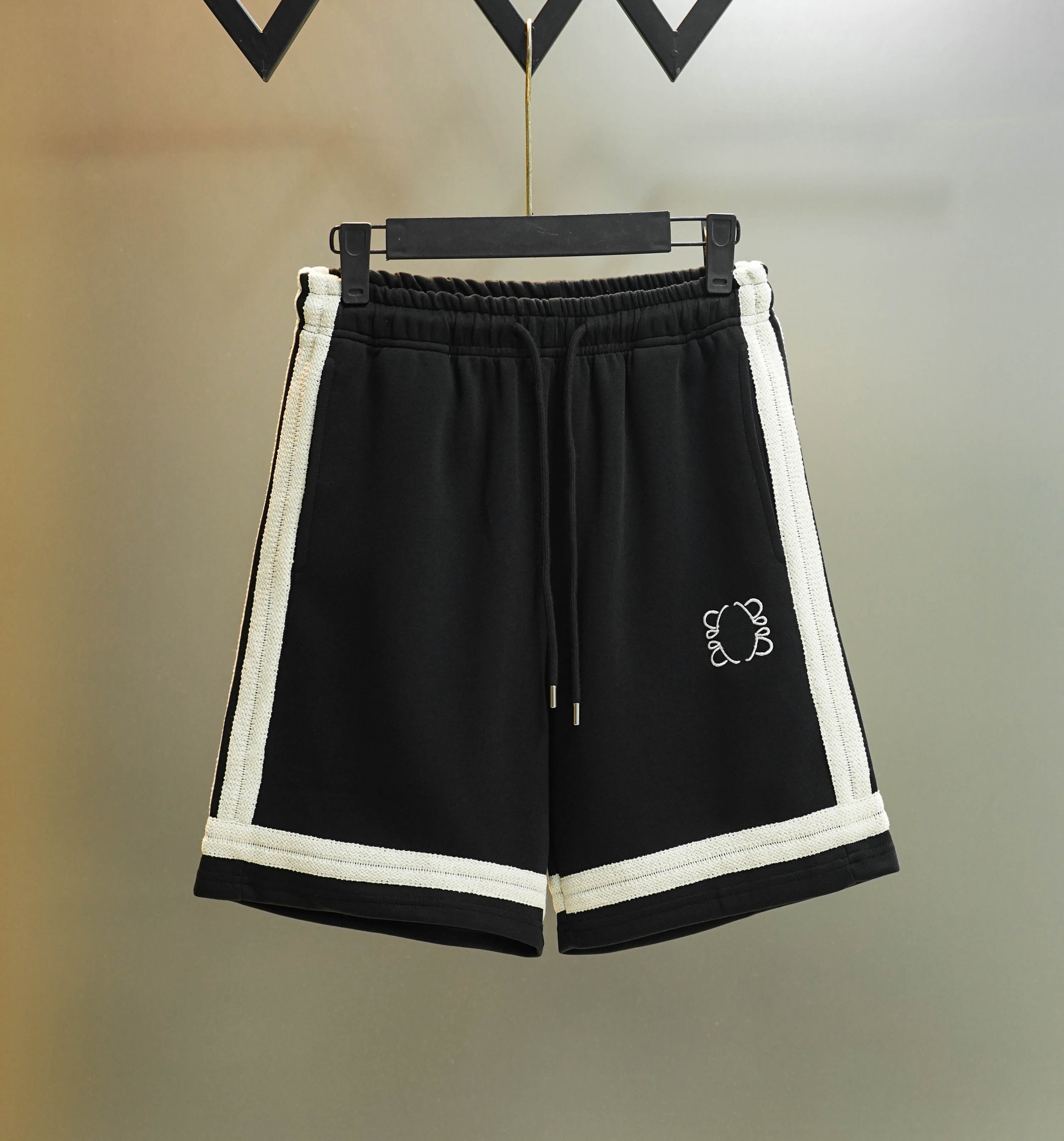 Men's Plus Size Shorts with cotton printing and embroidery,Triangle iron 100% replica of European sizeCotton shorts 32r