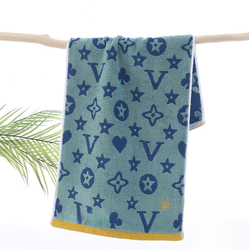 Face Towel Letter Patterned Pure Cotton Thickened Comfortable For Men And Women Home Use