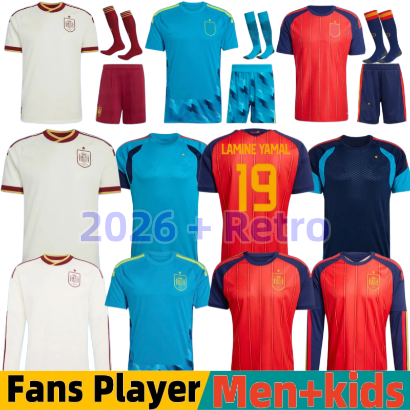 26 27 World Cup SPAIN Soccer Jerseys PEDRI GAVI LAMINE YAMAL MORATA Carvajal OLMO FERRAN RODRIGO Jersey SPANISH Men Kid Kit Football S-4XL