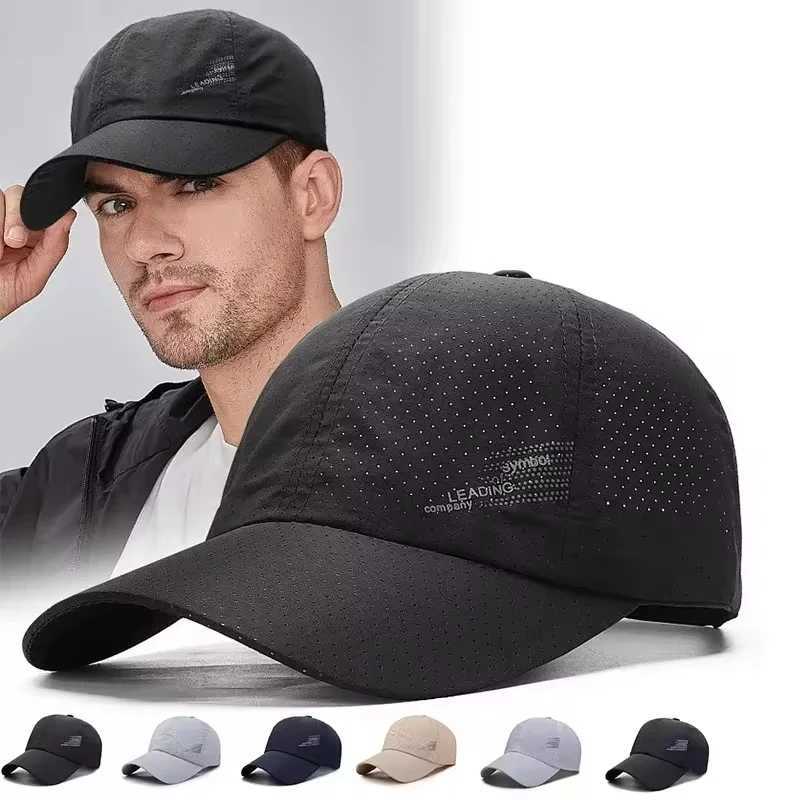 Summer Outdoor Sports Fishing Hat Quick Drying Sun Hat Adjustable Unisex Baseball for Women Men M260327