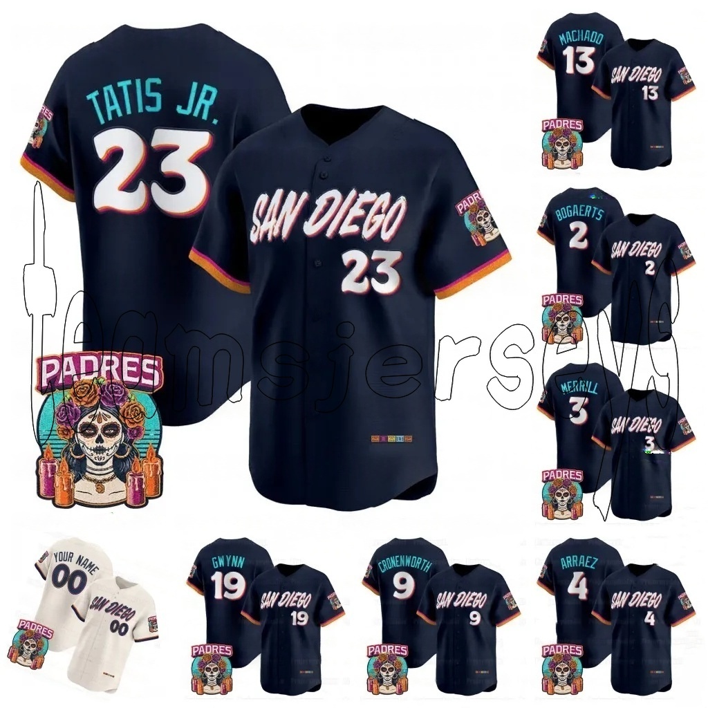 Padres 2026 City Connect Baseball Jersey Fernando Tatis Jr. Jackson Merrill Castellanos Manny Machado Jake Cronenworth Xander Bogaerts Joe Musgrove Gwynn Heyward