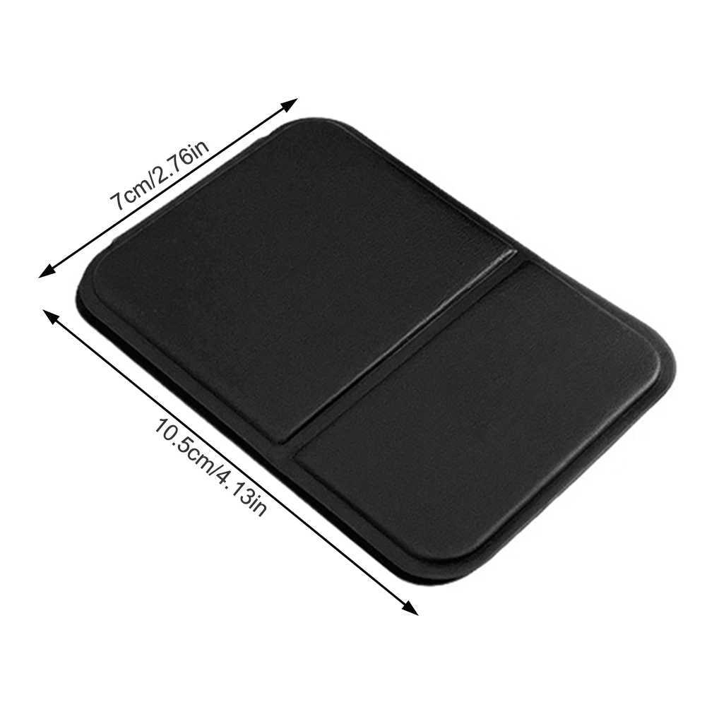 Folding Makeup Mirror With Adjustable Stand Pu Leather Soft Cover Small Makeup Mirror Portable Travel Mirror For Office Desk H260327