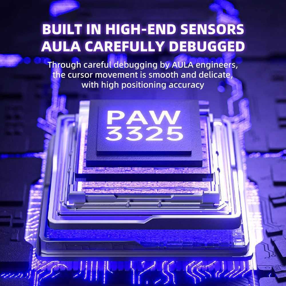 AULA SC580X Wireless Mouse Tri-mode Bluetooth Mouse Rechargeable Ergonomic 12000 DPI Mouse For PC Computer Gaming Accessories D260327