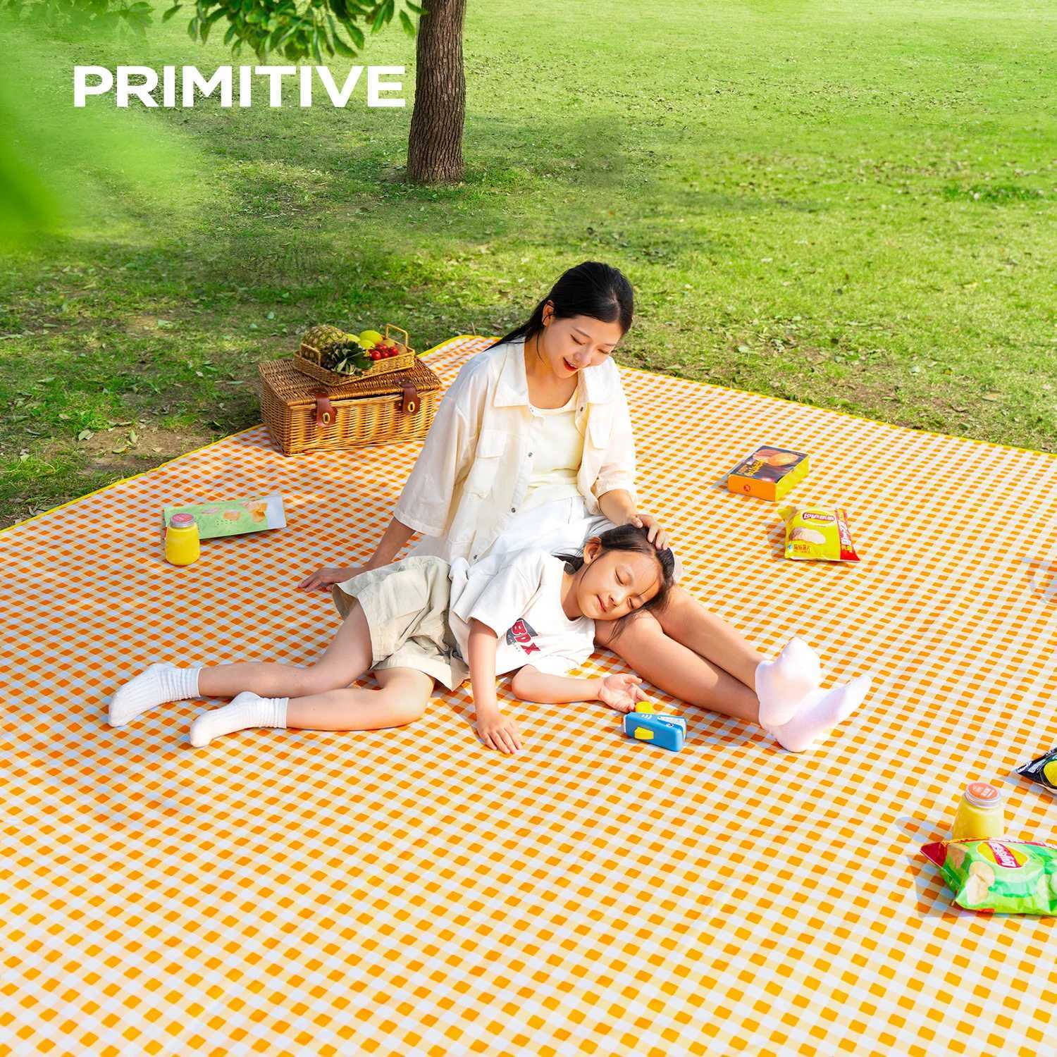 PRIMITIVE Extra Large Picnic Blanket Waterproof Gingham Picnic Mat Foldable Beach Blanket Lightweight Outdoor Blanket Travel Rug H260327