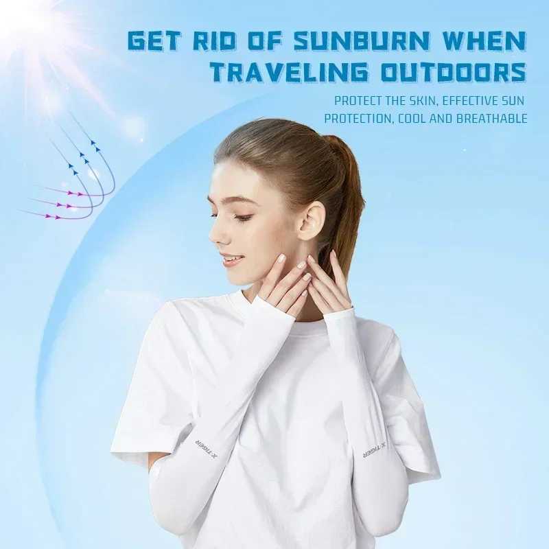 X-TIGER Ice Silk Arm Sleeves Sports Sun Sleeves Cool Summer Arm Sleeves Bicycle MTB Gloves Sleeves Cycling Outdoor Arm Sleeves D260326