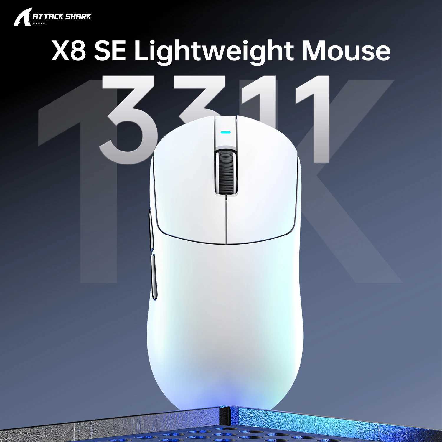 ATTACK SHARK X8 SE Wireless Gaming Mouse 55g Ultra-Lightweight PAW3311 25000DPI 1KHz Tri-Mode Bluetooth 24G Wired Large Battery D260327