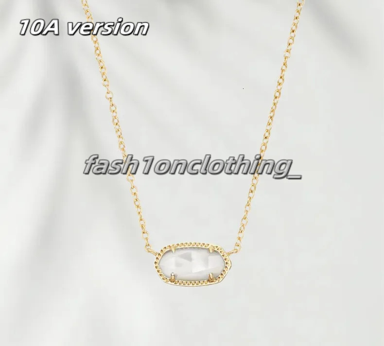 2026 AAA Kendral Scott Necklace Designer High Quality New Stylish Pendant Woman Oval Lady Luxury Plated Gold Chain Cystal Brand Luxury bbc