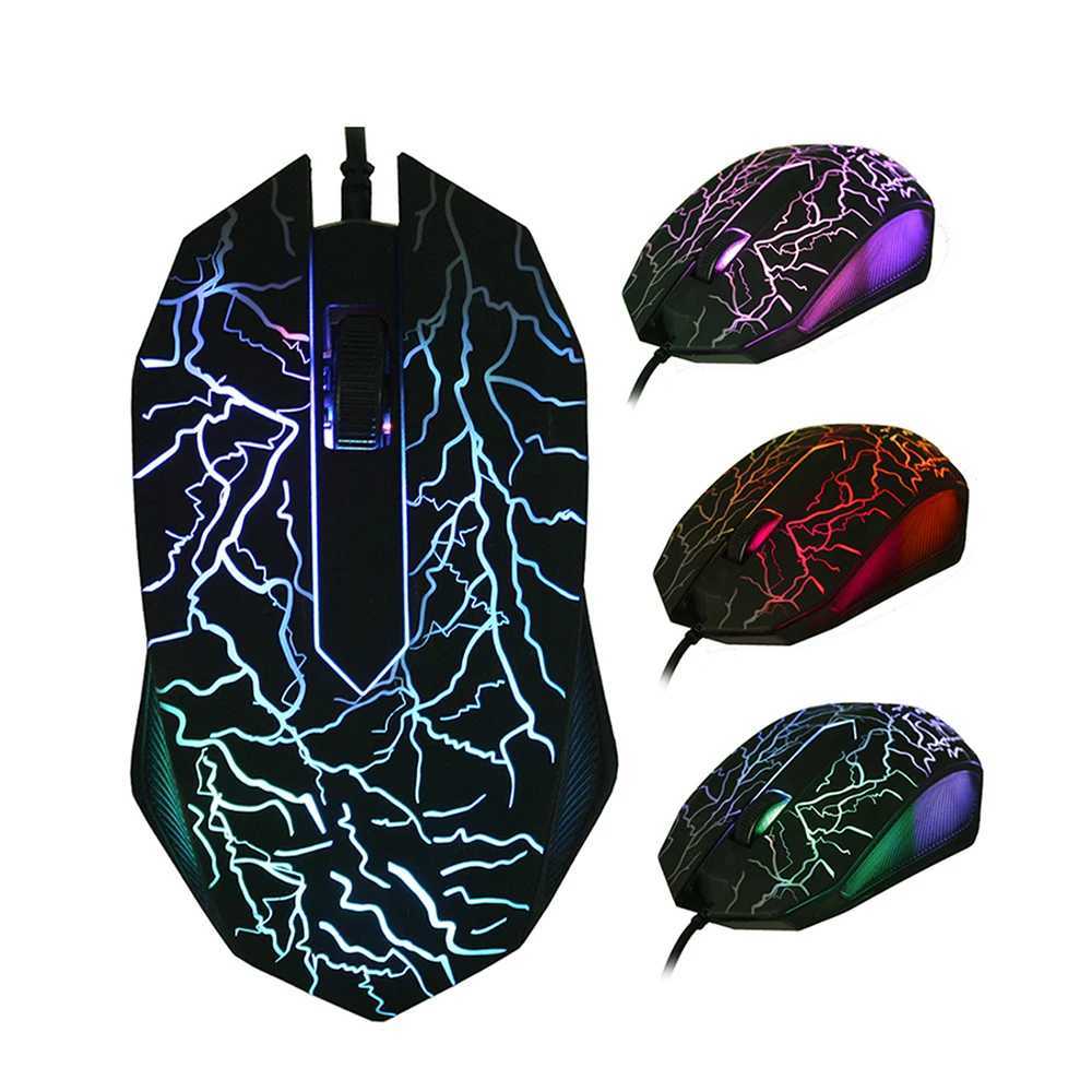 3200DPI Computer Mouses Colorful LED Professional Mouse Gaming Ultra-precise For Dota2 LOL Gamer Mouse Ergonomic USB Wired Mouse D260327
