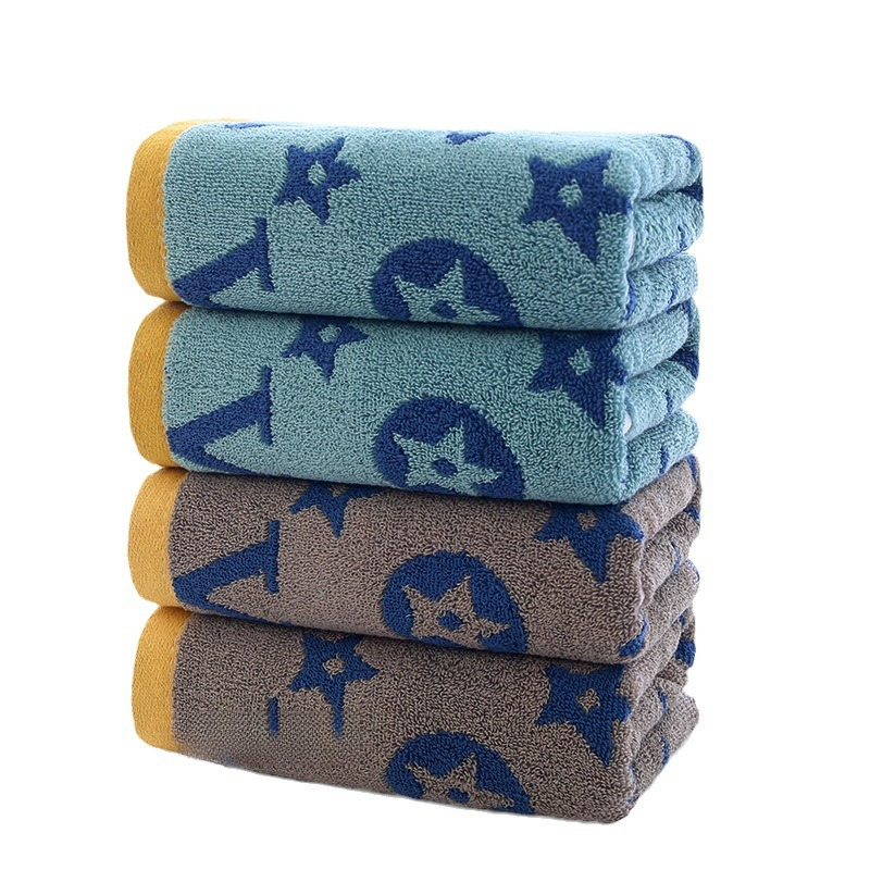 Face Towel Letter Patterned Pure Cotton Thickened Comfortable For Men And Women Home Use