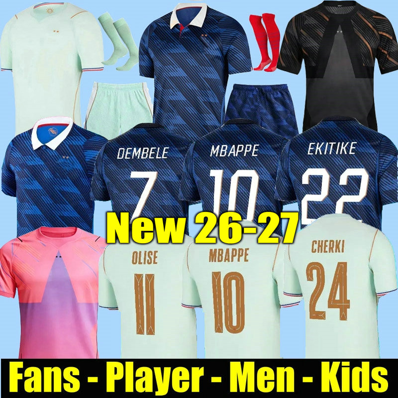 French club Full Sets 2025 2026 2027 MBAPPE soccer jerseys 25 26 27 GIROUD GRIEZMANN SALIBA KANTE Maillot de foot equipe Maillots Men kids kit football shirt PAVARD