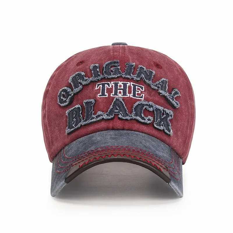 New Cotton Coated Outdoor Sports Wash Baseball Embroidery Patch Black Letter Sunscreen Sunshade Hat Spring And Autumn M260327