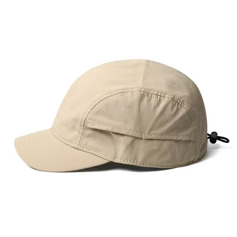 Short-brimmed solid color baseball Lightweight Quick-Dry Polyester AdjustabLE Closure Sun PROtection BreathabLE Brim M260327
