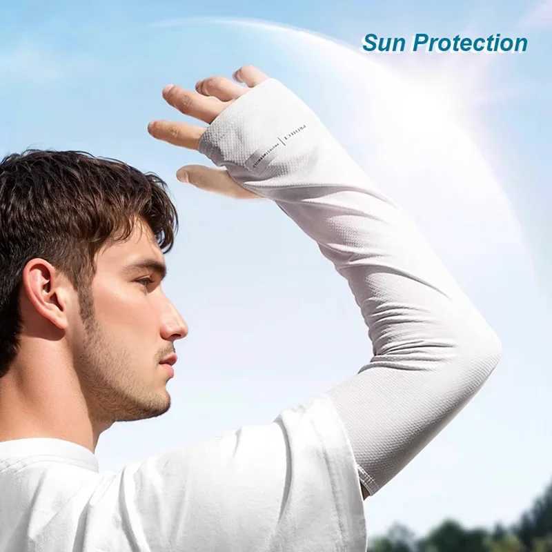 Summer Sunscreen Ice Sleeves Unisex Fashion Reflective Outdoor Sun Protection Elastic Driving Gloves Arm Sleeves D260326
