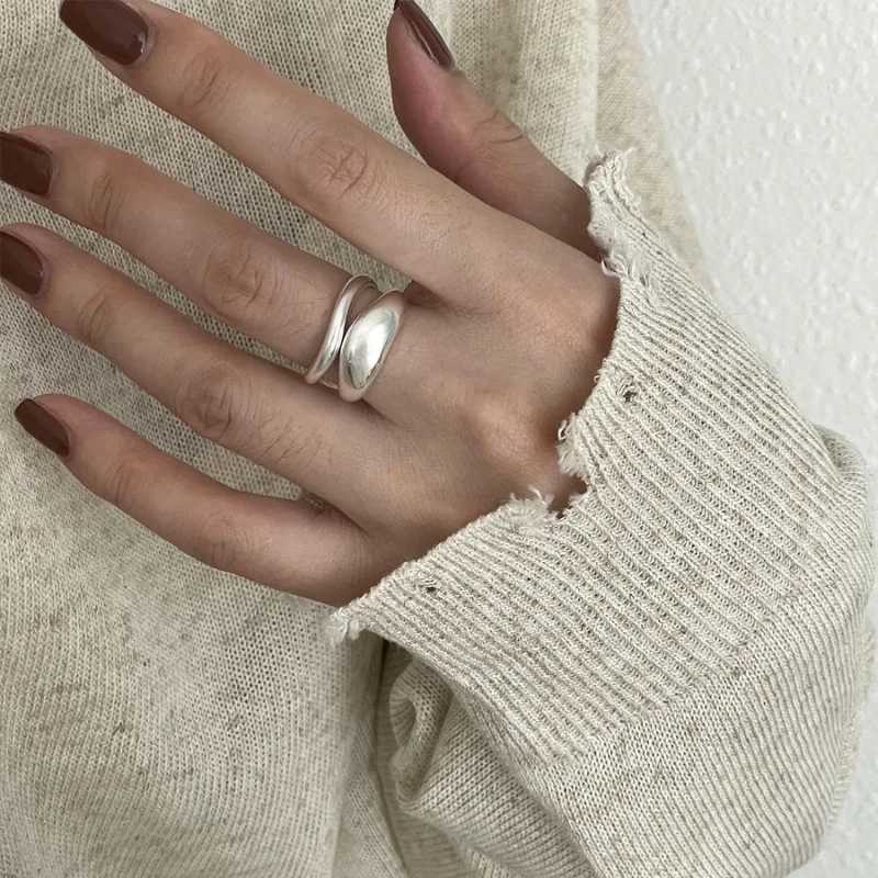 VENTFILLE 925 Sterling Silver Irregular Ring for Women Geometry Versatile Minimalism Accessories Jewelry Gift Dropshipping H260327