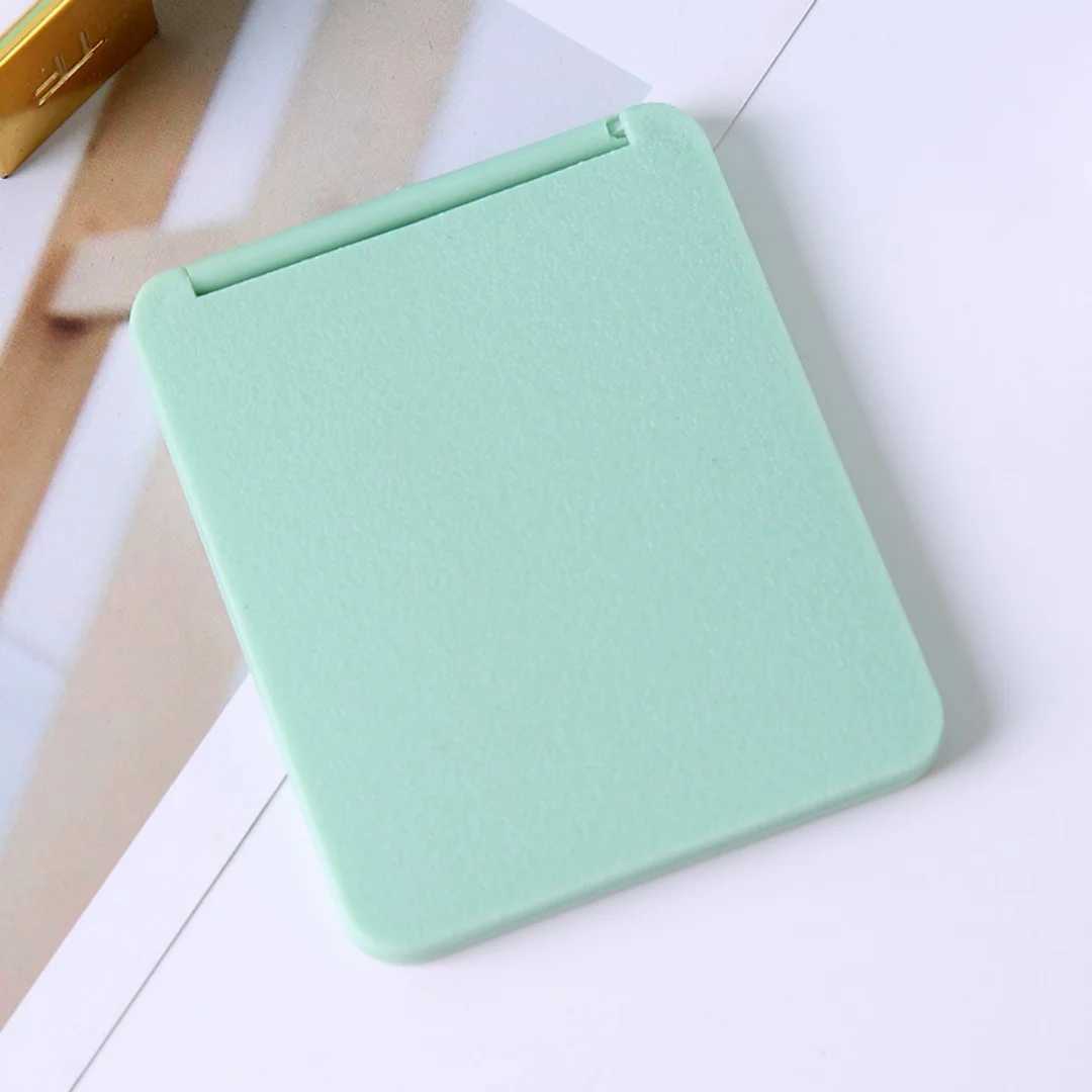Minimalist Square Compact Mirror Portable Folding Double-sided Makeup Green Mirror For Women Cosmetic Travel Pocket Mirror H260327