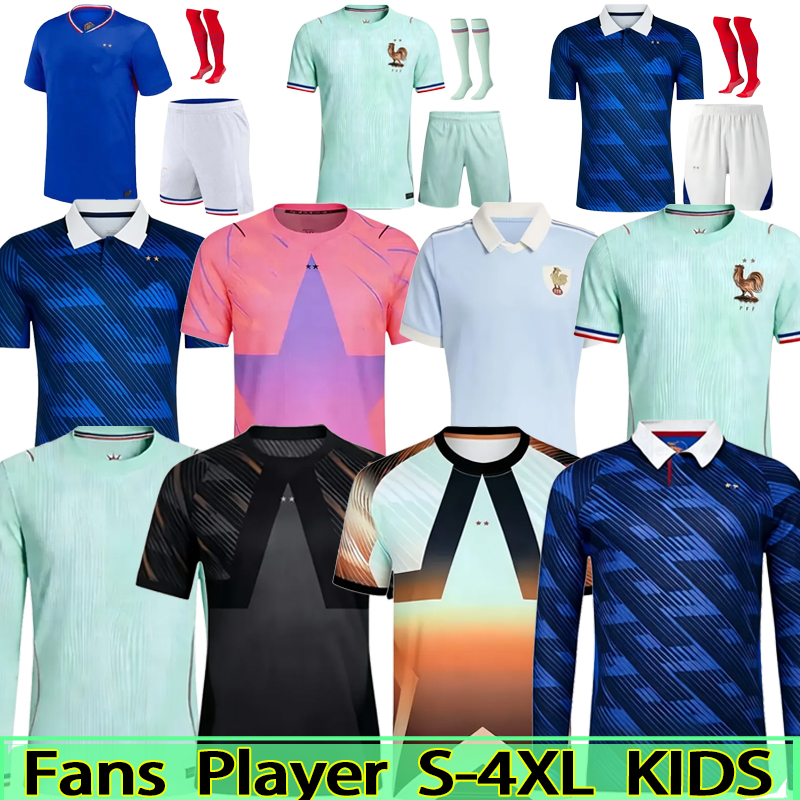 France jersey world cup 2026 27 French Soccer Jerseys MBAPPE DEMBELE EKITIKE Olise Kids national team retro Football tops Shirt maillot de foot ZIDANE HENRY 34XL