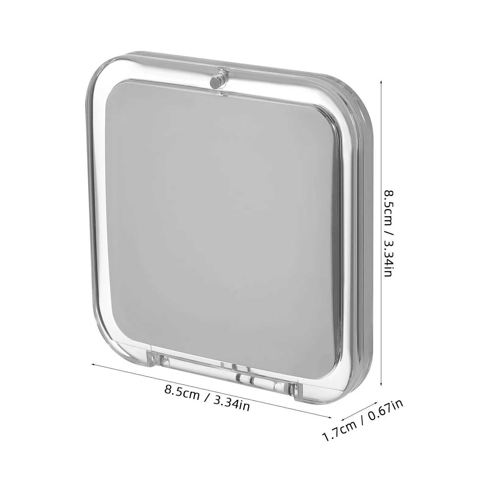 Small Compact Square Travel Makeup Mirror Folding Portable Pocket Mirror with 15X Magnification Pocket Mirrors H260327