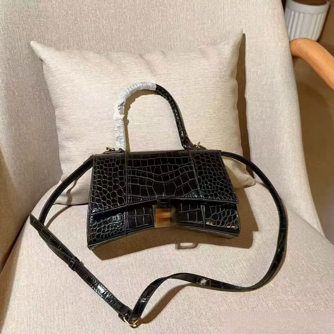 Designer Luxurious Handbag Trend Underarm Bag Crocodile-pattern Hourglass Bag New Hit Trendy Fashionable Versatile Crossbody Shoulder Bag For Women
