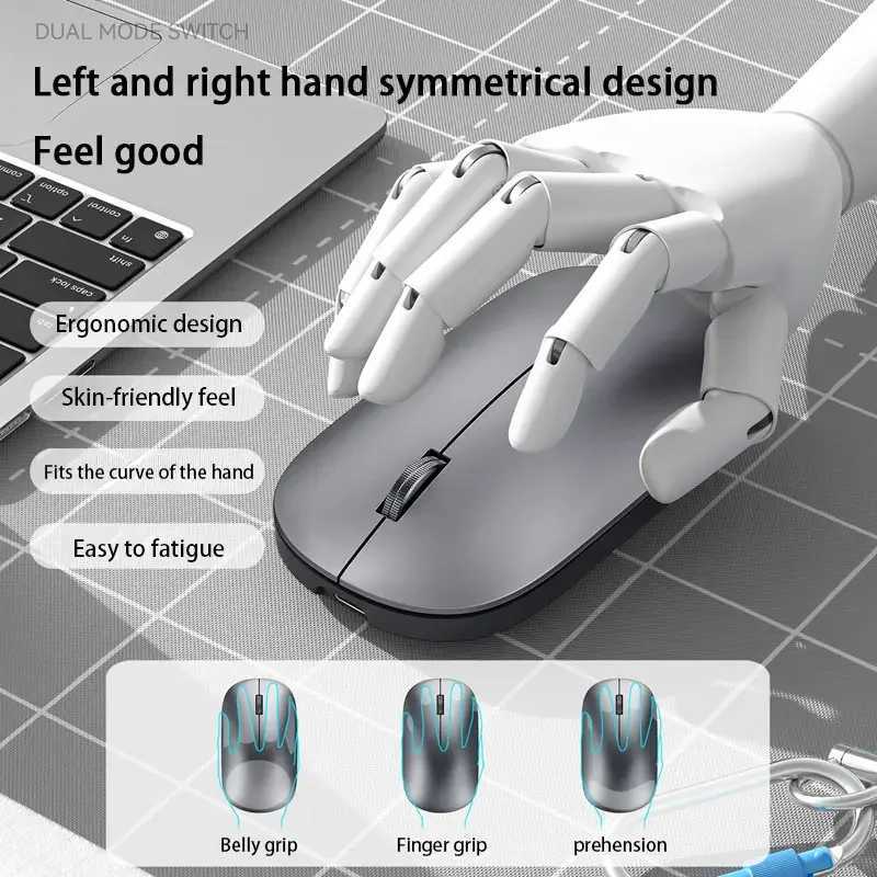 New Wireless Mouse Type-C Charging Silent Click Portable Office Ergonomic Laptop Universal Lightweight Office Game No-Noise 2026 D260327