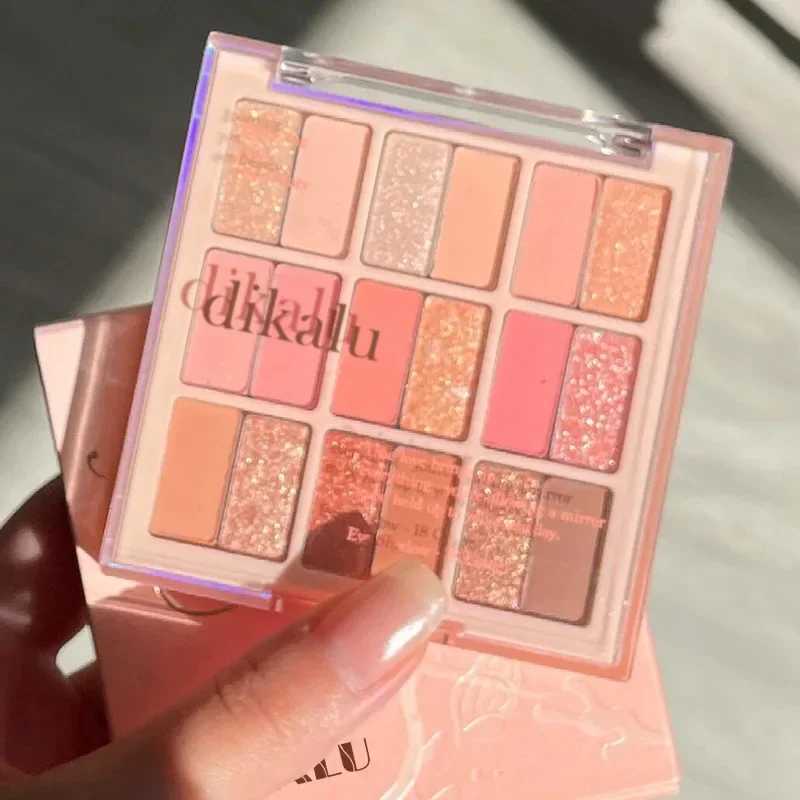 18 Colors Color Blocking Eyeshadow Palette Korean Makeup Summer Ice Cream Color Eyeshadow Pink Purple Makeup Palette Cosmetics H260327