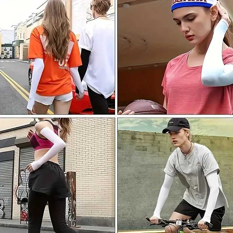 3Pair High-Elastic Ice Compression Arm Sleeves ComfortableBreathable for Both Men And WomenSuitable for Sports D260326