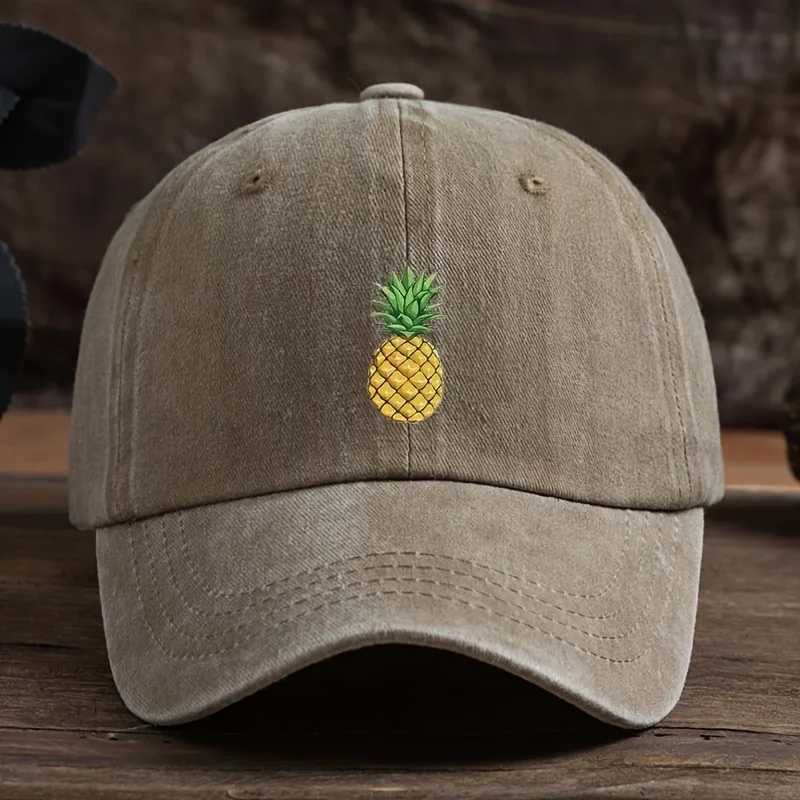 Pineapple printed baseball cap outdoor casual hat sports and daily outfit fashionable headwear street style Z260327