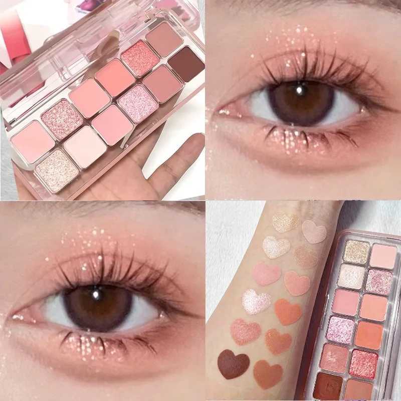 12-Color Eyeshadow Palette Matte Shimmer Finish Brightening Contour Highlighter Long-Lasting Highly Pigmented Compact Makeup H260327
