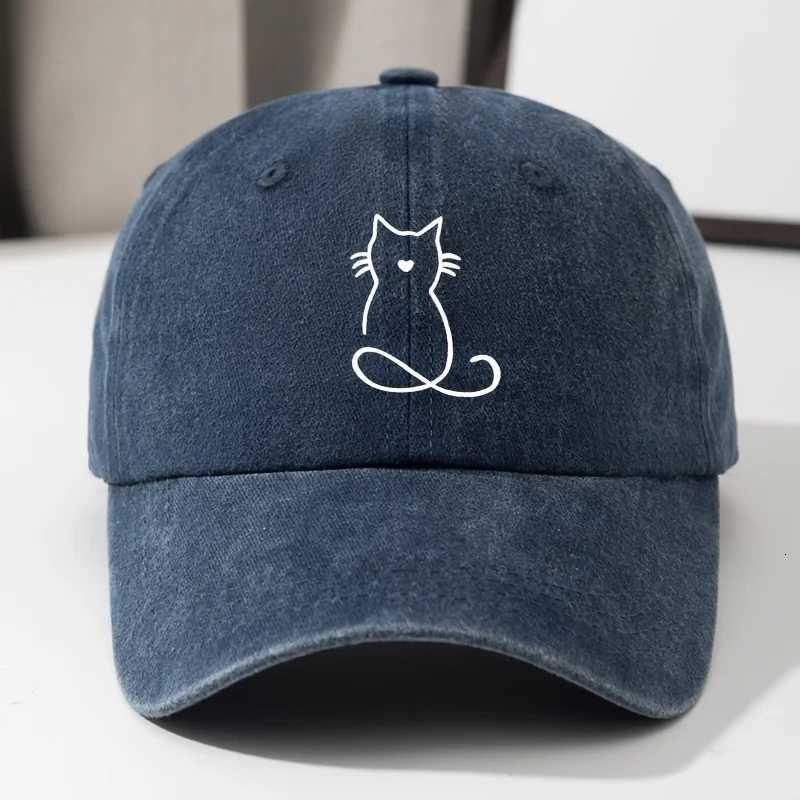 Cat printed baseball cap suitable for outdoor travel fishing leisure running lightweight hip-hop style Z260327