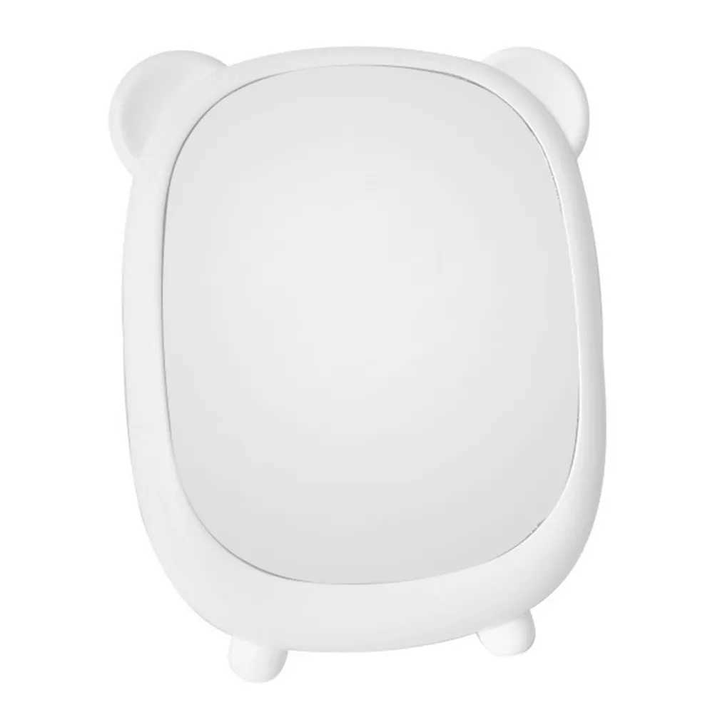 1Pcs Cartoon Tabletop Makeup Mirror White Stable High Definition Desktop Dresser Vanity Small Dormitory Shaving Skin H260327