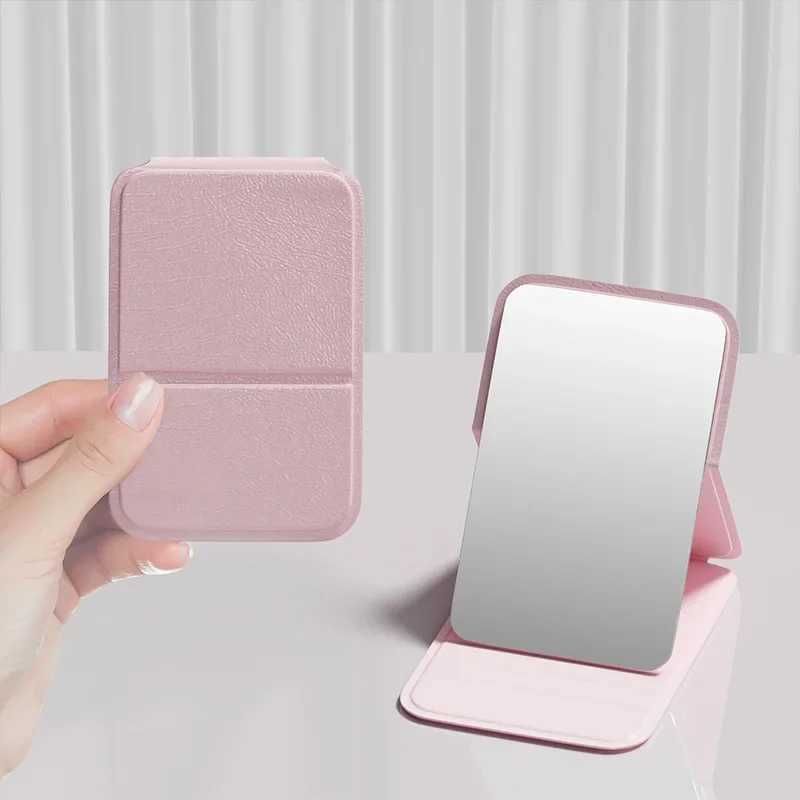 Portable Handheld Mini Makeup Mirror Dormitory Tabletop And Office Use Adjustable And Portable Folding Mirror H260327