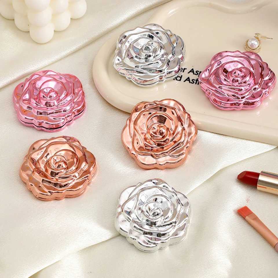 Double Sided Mirror Foldable Portable Makeup Mirror Rose Mirror Exquisite For Pocket Handbag Gift H260327