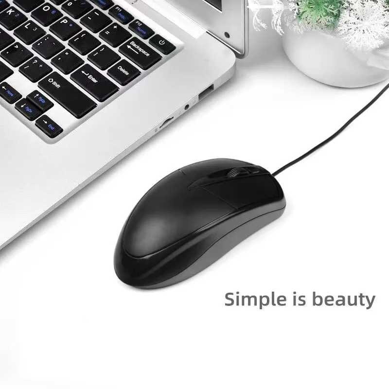 Ergonomic USB Mouse Wired 1000 DPI Optical 3 Buttons Wired Gaming Mouse Office Mice For Laptops Desktop Computer Mouse D260327
