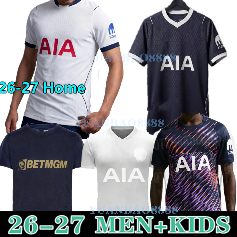 tottenham 26 27 Soccer Jerseys RICHARLISON GALLAGHER KULUSEVSKI 1901 125th Anniversary KUDUS whiteout Football shirts 2025 2026 tottenham Men kids Tops XXXL 4XL