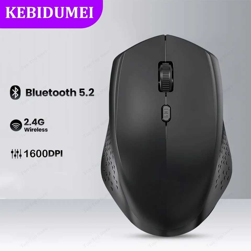 Bluetooth 52 Mouse 24G Wireless Mouse Dual-Mode Silent Mouse Rechargeable Gaming Mouse 1600DPI For Laptop Computer Win Mac OS D260327