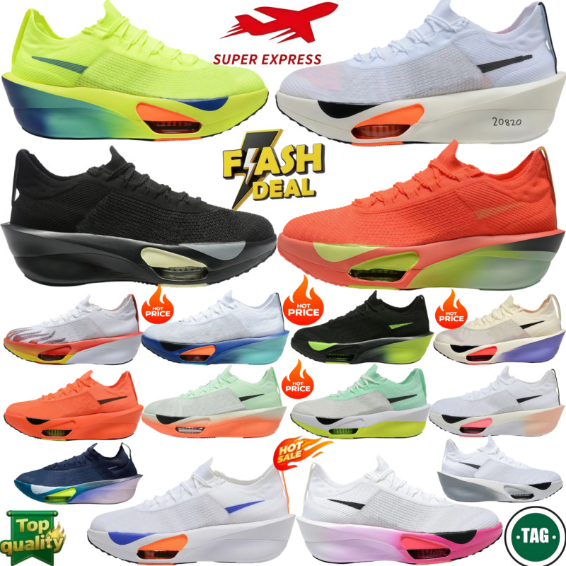 Top DesigNer VAPOrflyss Next% 3 Prototype Running Shoes Carbon plate rebound Men Women Alphaflys Sail Purple Volt Concord Ironstone Void Foam Blueprint Sneakers