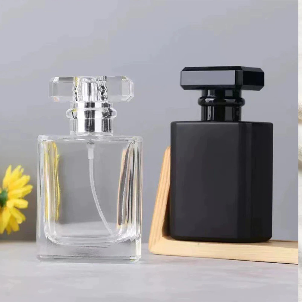 5pcs 10pcs 20pcs 50ml Transparent Black Perfume Bottles Travel Pocket Glass Spray Bottles Empty Bottles Mist Spray Bottle 260318