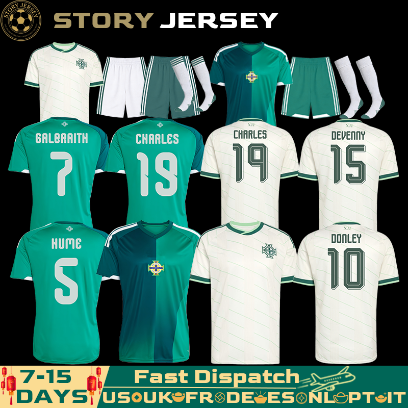 2026 Northern Ireland Soccer jerseys 25 26 PRICE CHARLES BALLARD HUME DEVENNY GALBRAITH BRADLEY national World Cup Football Shirts Home Away Men Kids Kit Uniforms