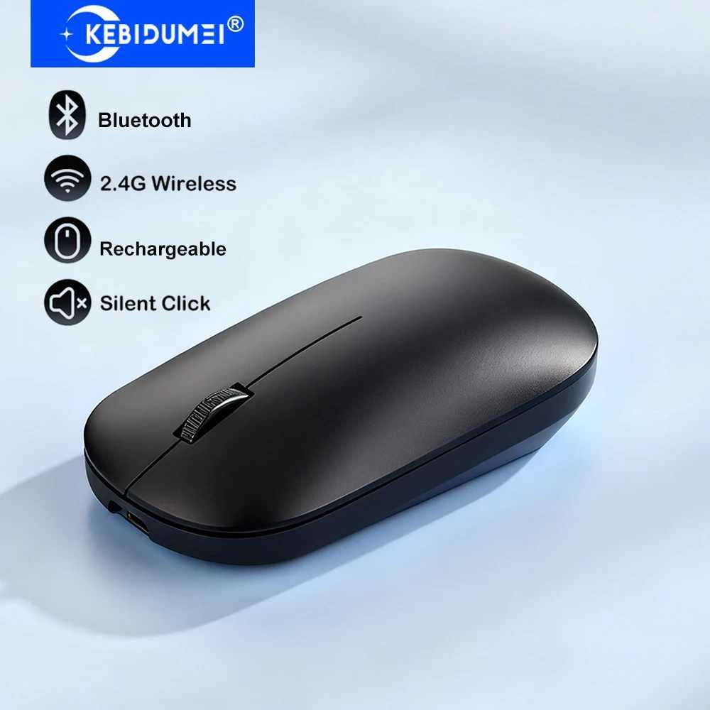 Dual-Mode Bluetooth Mouse 24G Wireless Mouse Rechargeable Mouse Gaming Mice Office Silent Button Mouse for PC Laptop Tablet D260327
