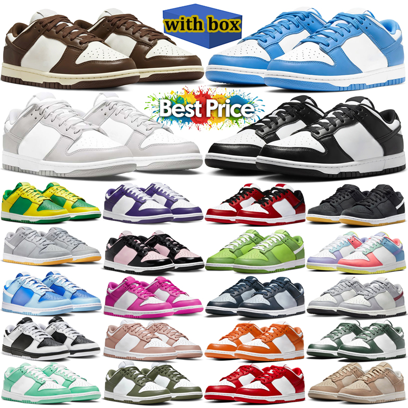 with box designer running shoes men women daily outfit leather mesh Triple Black White Brown mens trainers outdoor sneakers