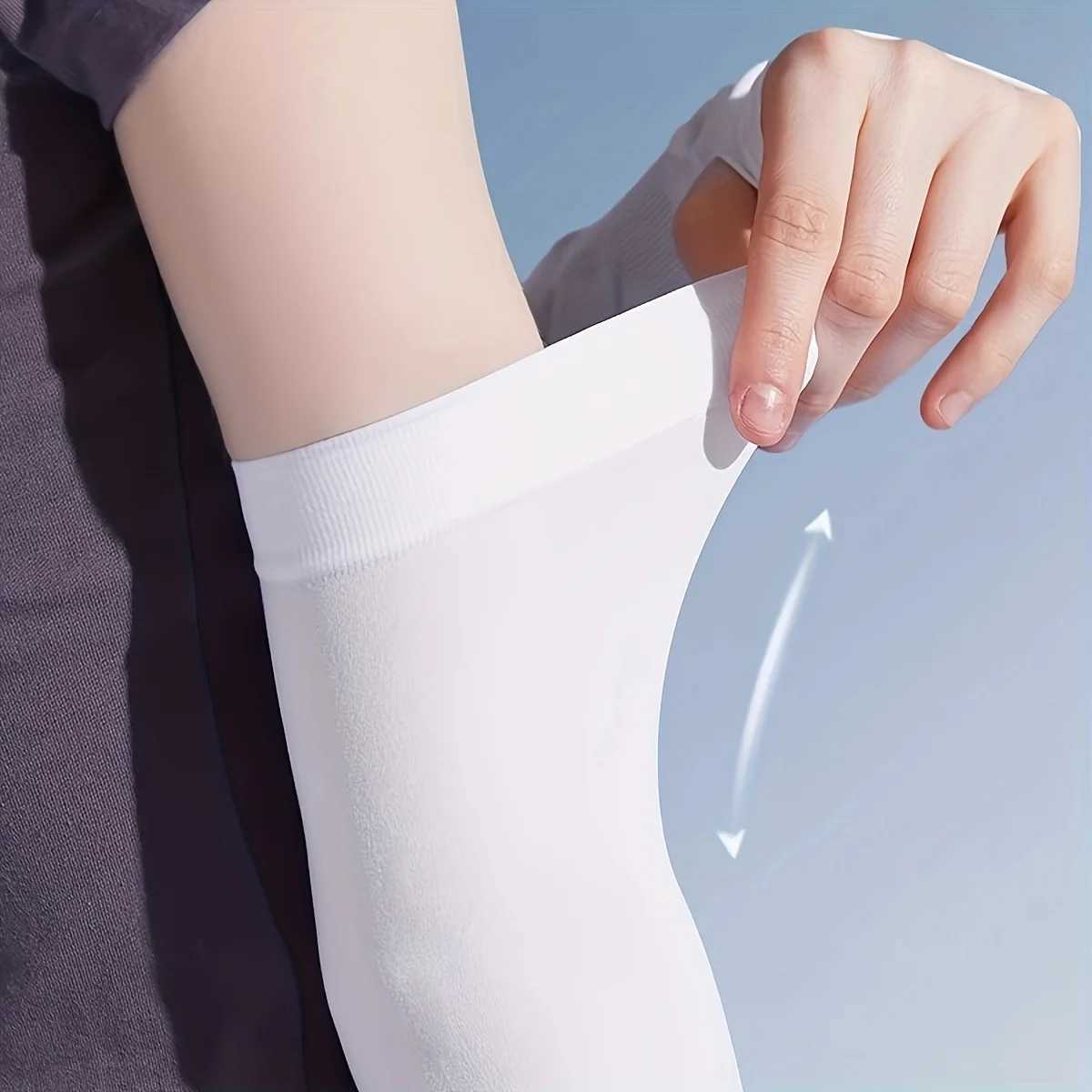 1 pair Unisex Ice Silk Sun Protection Arm Sleeves Anti-UV Outdoor Cycling Arm Guards D260326