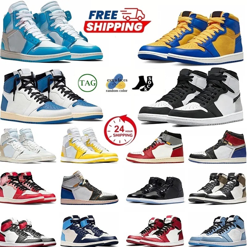 Jump Mans J1 1s Sports Basketball Shoes Trainers 1S Women High Chicago UNC Canary White Dark Mocha Obsidian Fearless Reimagined Digital Pink Black Toe Outdoor 36-46