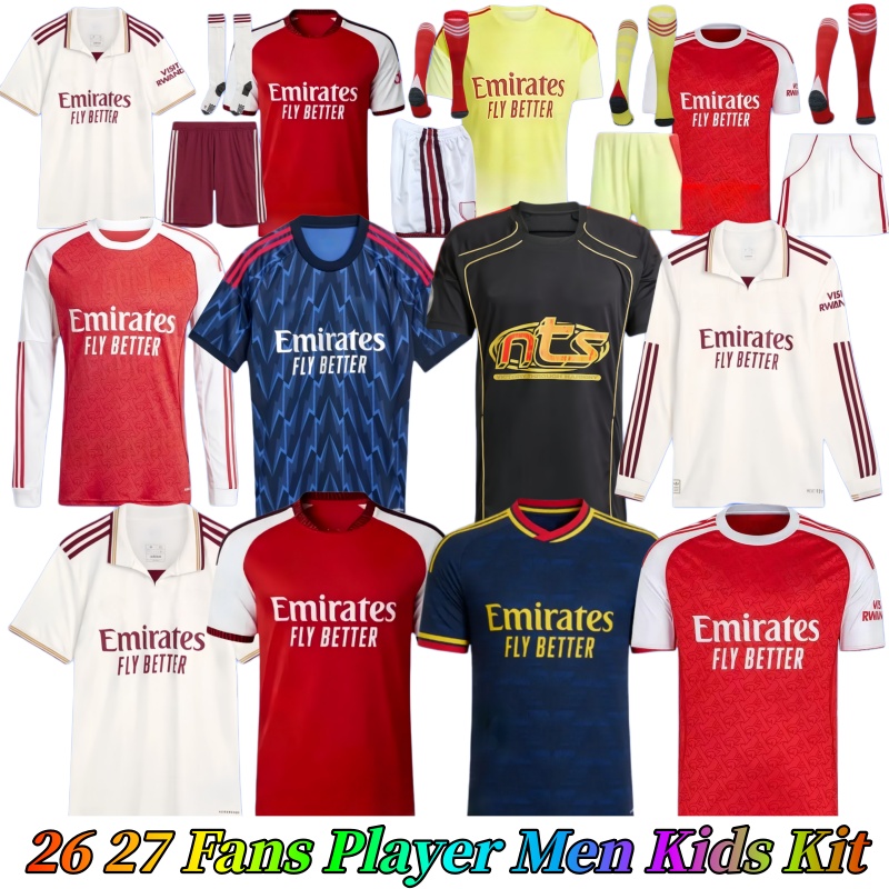 25 26 27 CALAFIORI soccer jerseys RICE SAKA Fans Player MADUEKE ZUBIMENDI 2025 2026 football shirt Men Kids ODEGAARD SAMBI VIEIRA Gyokeres HAVERTZ Lewis-Skelly EZE