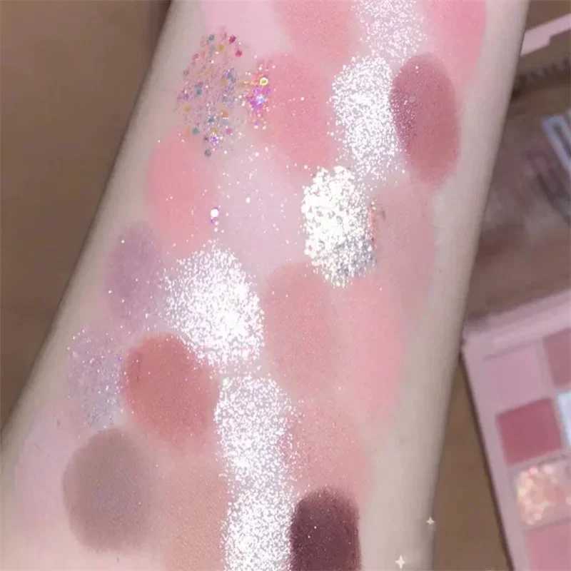 9/25 Colors Shimmer Glitter Eyeshadow Palette Sequins Earth Tone Pearlescent Matte Texture Long Lasting Eye Shadow Cheap Makeup H260327