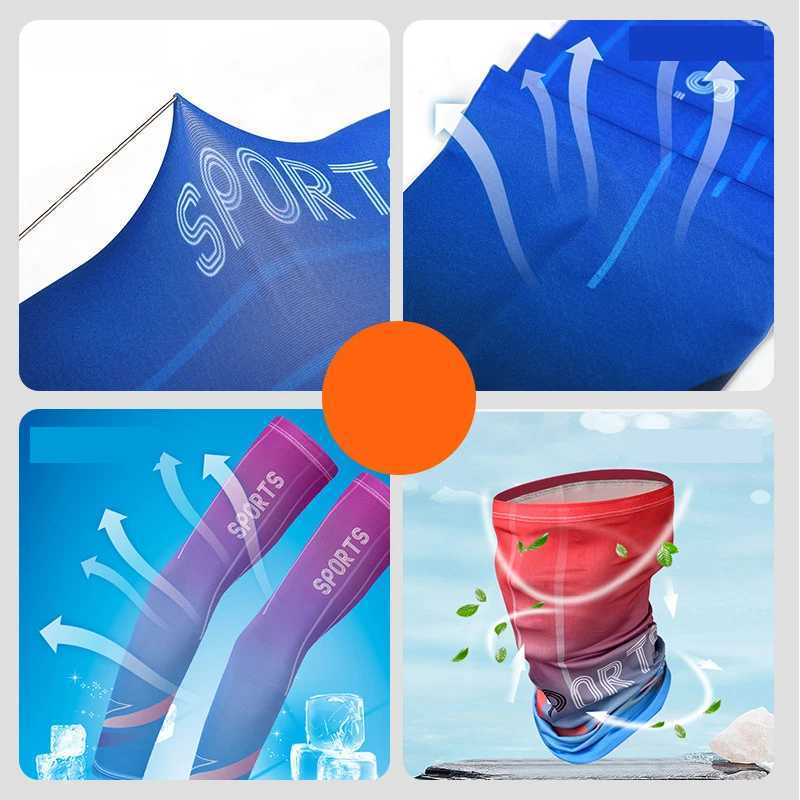 Sleeve Face Mask Set Summer Sun Protection Men Women Cycling Arm Sleeves Driving Fishing Neck Cover Travel Breathable Elastic D260326