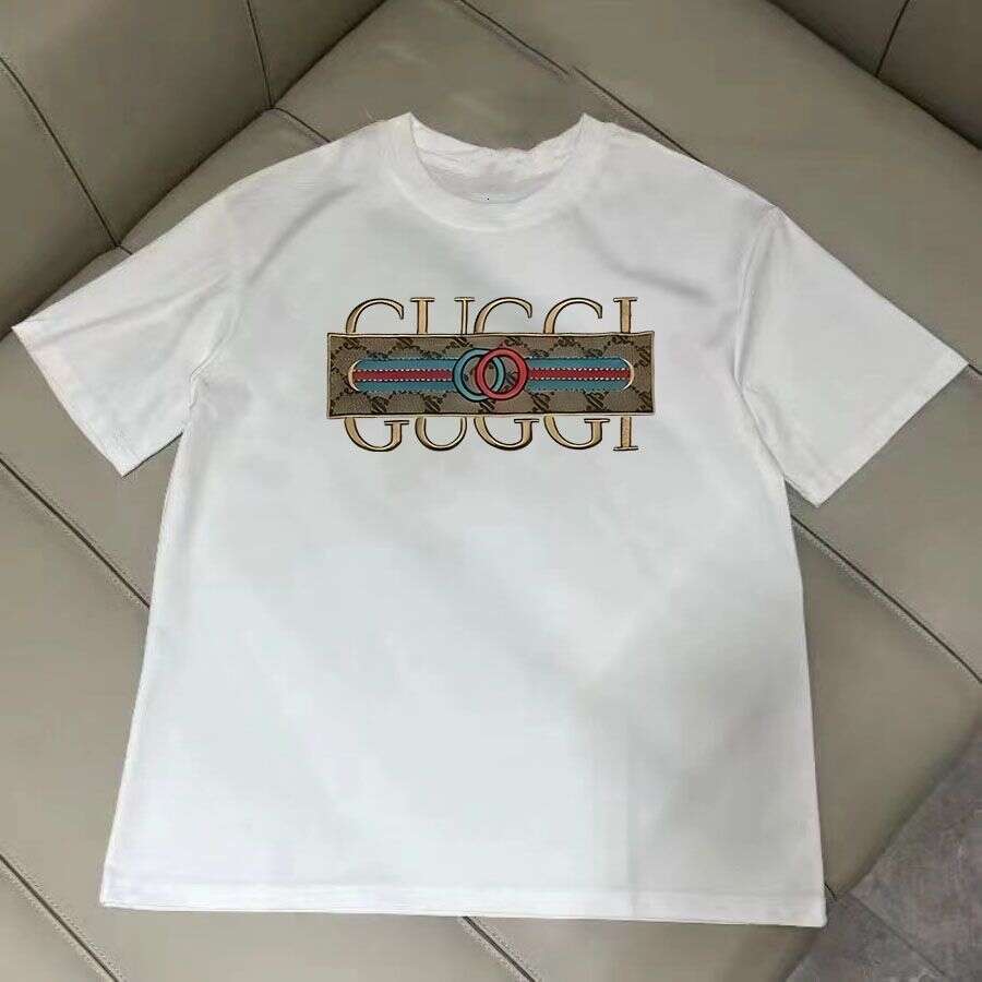 Heavyweight Cool-Touch T-Shirt, Pure Cotton, Short-Sleeved, Loose Fit, Unisex, American Style, Personalized Trendy Brand With Letter Print
