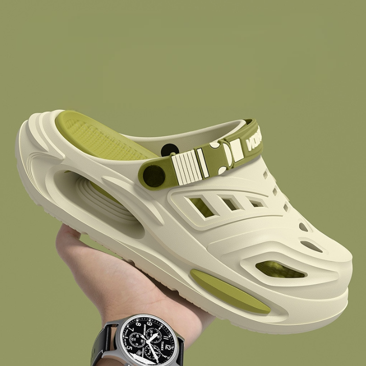 Non slip solid color air cushion sandals, lightweight and breathable slippers, summer outdoor beach shoes for men and women, free shipping