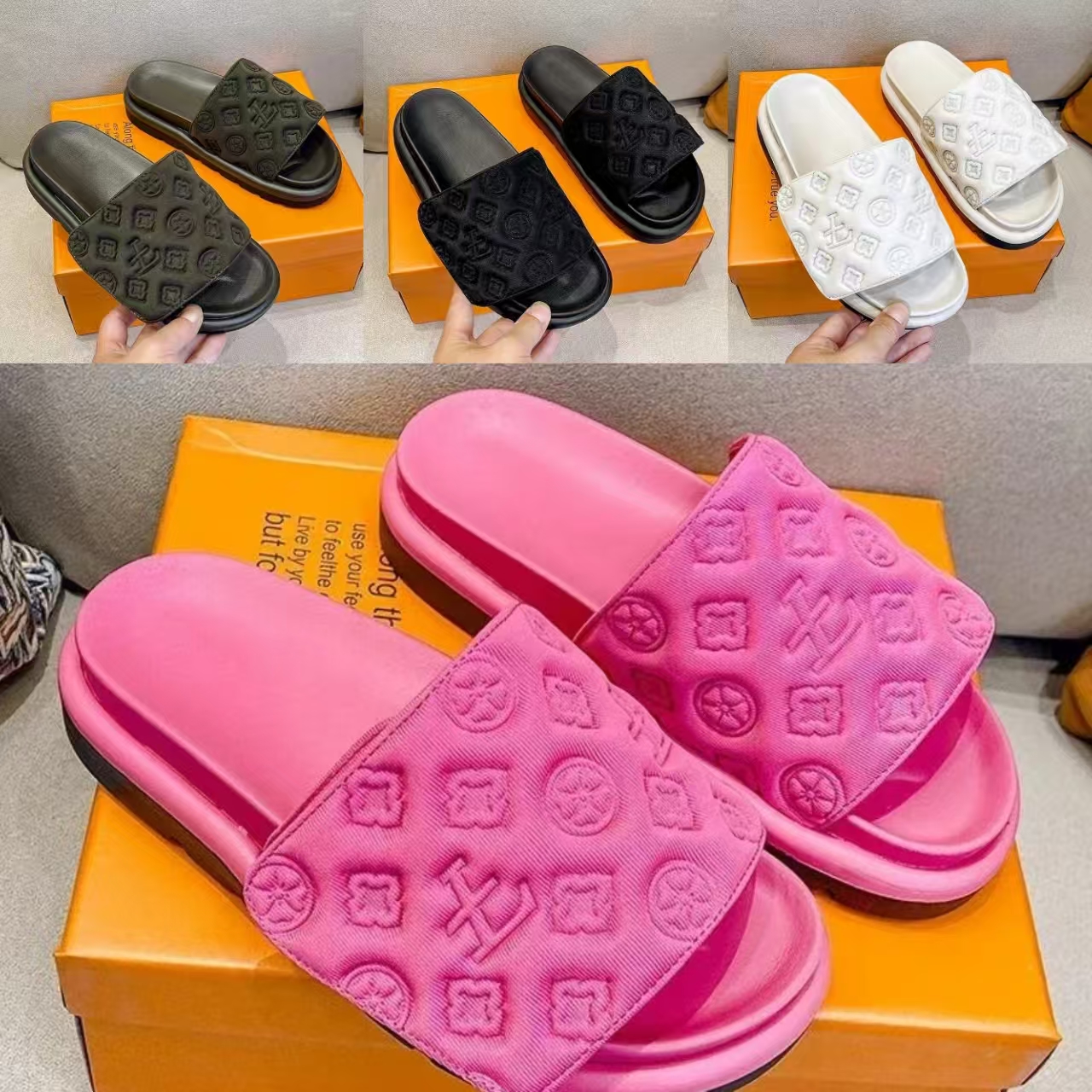 Women's Summer Velcro Slides Beach Vacation Outdoor Wear All-Match Thick Platform Wedge Soft Bottom Non-Slip Fashion Sandals 38-41