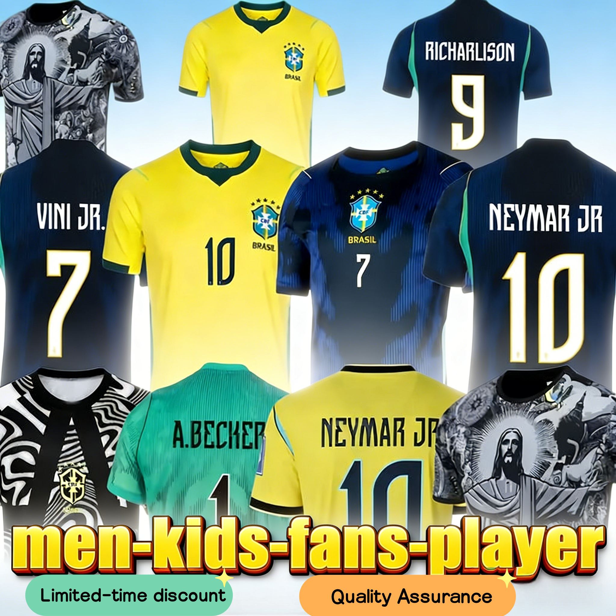brazil world cup 2026 NEYMAR JR Brasil Soccer Jersey CASEMIRO National Team G.JESUS P.COUTINHO Kids kits L.PAQUETA T.SILVA PELE MARCELO VINI JR