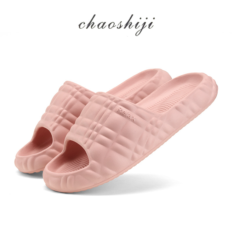 Women's Slides Fashion Grid Fashion Gifts Design Slippers Comfortable Lightweight EVA Slides For Home Sandals Fashionable Non Slip Solid Slide Ch